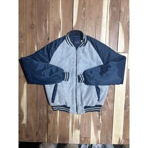 Vintage Men’s Cooper Made In USA Large Full Zip Blue And Grey Jacket